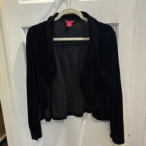 Elegant Black Velvet Women's Jacket size M